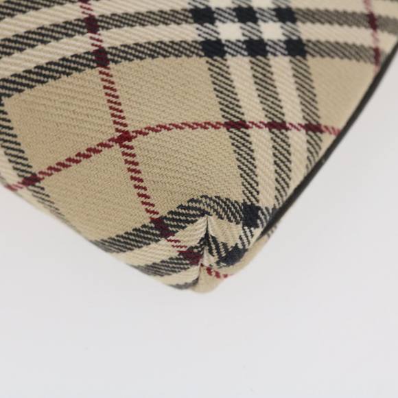 BURBERRY Nova Check Blue Label Pouch Canvas Beige Brown Red Auth 39015 - Picture 16 of 16